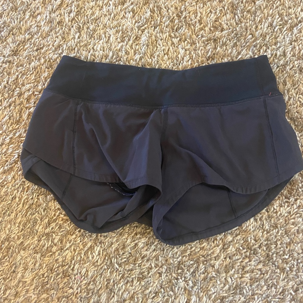 lululemon speed up shorts 2 inch, Black